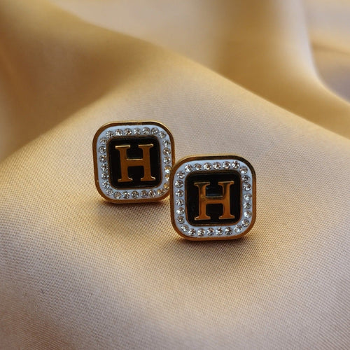 Hermes Earings Black