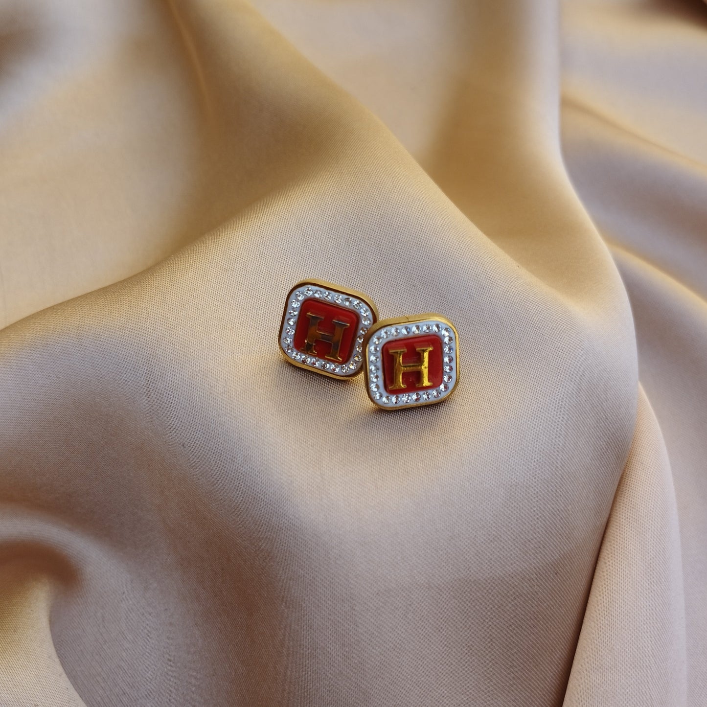 Hermes Earings Red