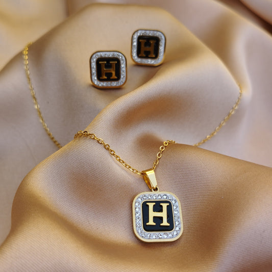 Hermes Necklace Set Black