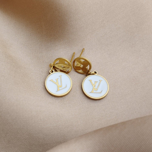 LV Earings White