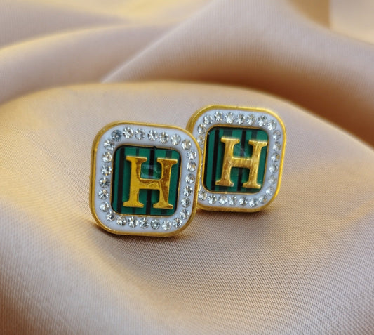 Hermes Earings Green