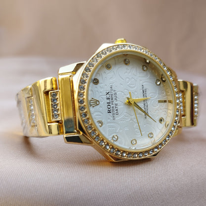Rolex White Golden Watch