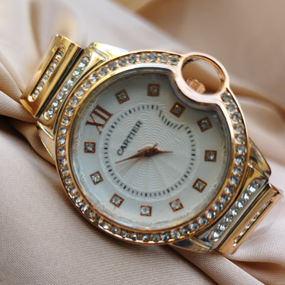 Cartier Rose Gold Silver Watch