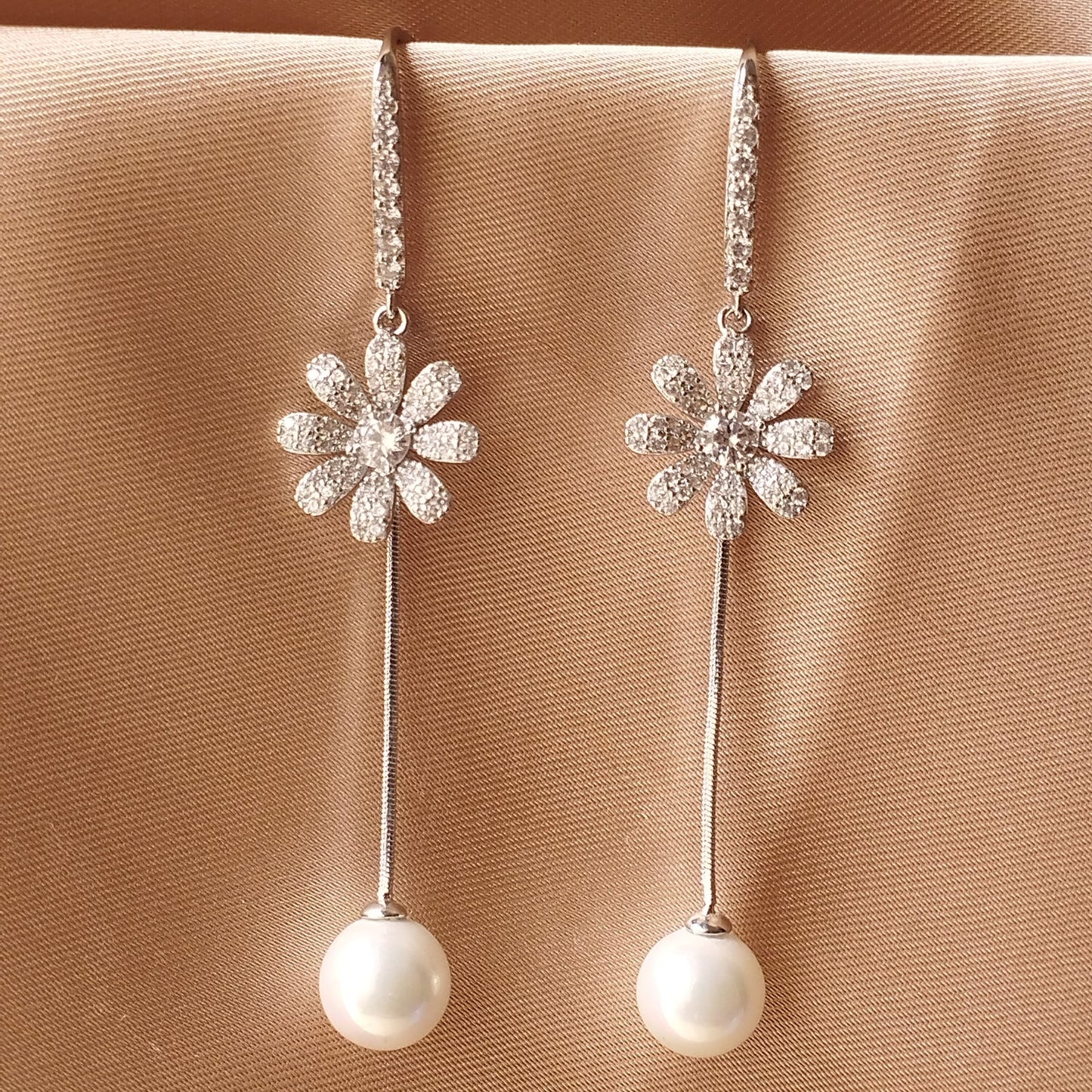 Pearl Perfection Silver Earings