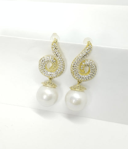 Star Dust Gold Earings