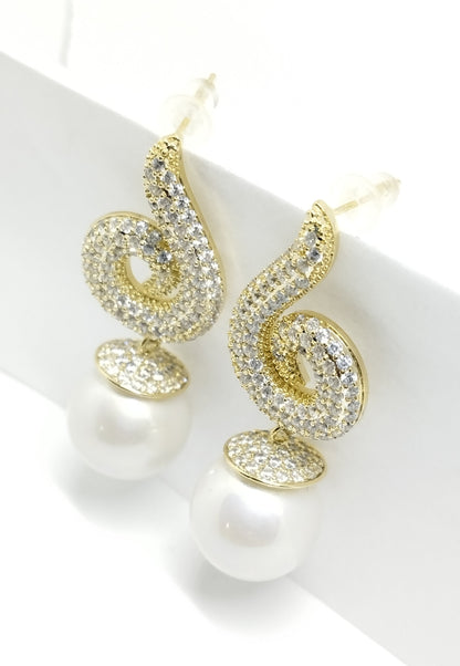 Star Dust Gold Earings