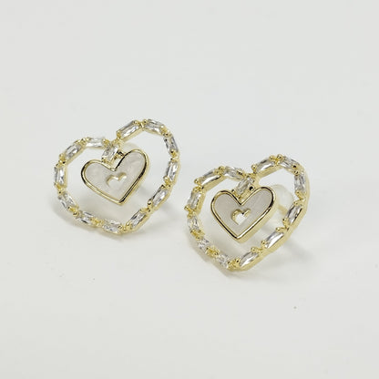 S925 Heart Earrings