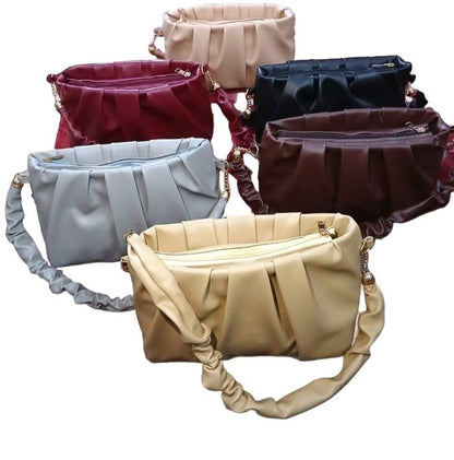 Wrinkle Shoulder Hand Bag